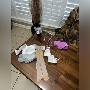American Girl Mia Silver Ice Skating Dress and Accessories